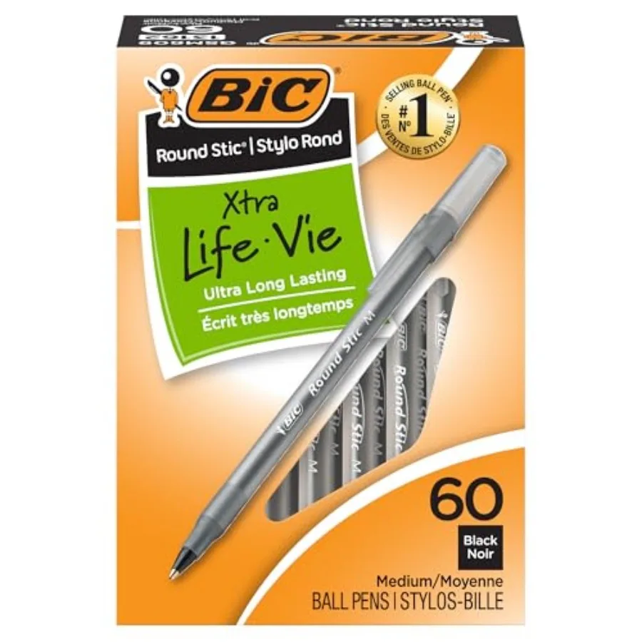 Round Stic Xtra Life Ballpoint Pen, Ultra Long Lasting and Consistent Ink Flow, in Ink
Round Stic Xtra Life Ballpoint Pen, Ultra Long Lasting and Consistent Ink Flow, in Ink