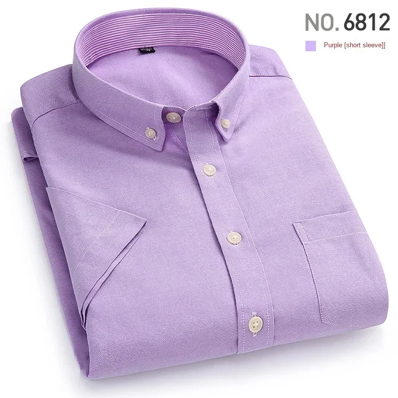 New Oxford short-sleeved shirt in summer Young Korean version of solid color business casual embroidery student men's shirt
New Oxford short-sleeved shirt in summer Young Korean version of solid color business casual embroidery student men's shirt