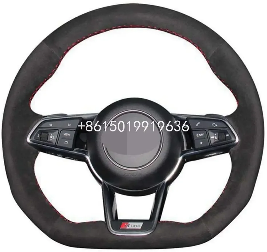 Car Steering Wheel Cover DIY Hand-Stitched Black Suede for Audi TT RS 2016-2019 R8 (4S) TT (8S) 2014-2019 TTS 2014-2019
Car Steering Wheel Cover DIY Hand-Stitched Black Suede for Audi TT RS 2016-2019 R8 (4S) TT (8S) 2014-2019 TTS 2014-2019