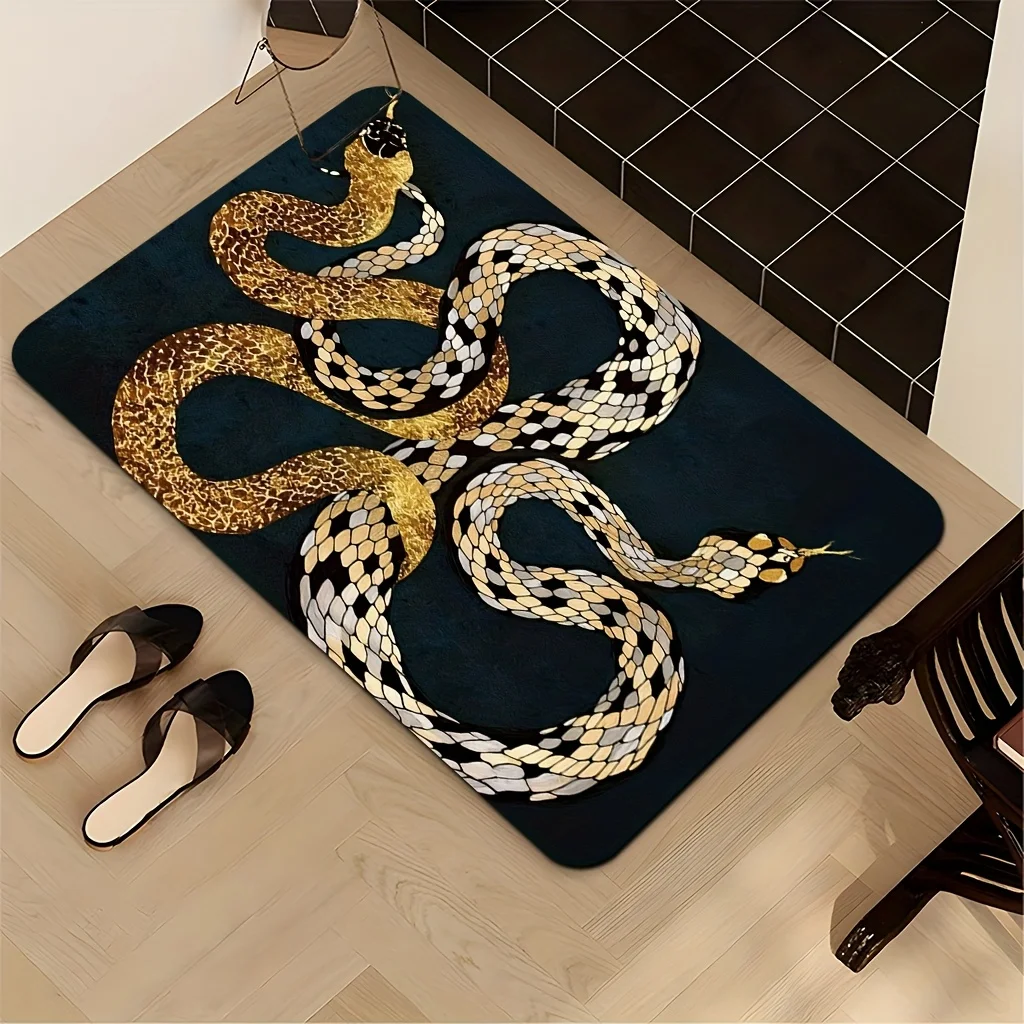 One Ultra-Soft Thickened Polyester Snake Pattern Rug, Non-Slip and Machine Washable, Suitable for Entryway / Entrance / Kitchen
One Ultra-Soft Thickened Polyester Snake Pattern Rug, Non-Slip and Machine Washable, Suitable for Entryway / Entrance / Kitchen