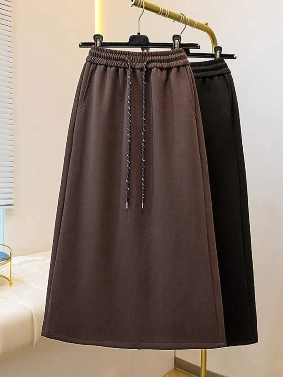 plus Size Women's Drawstring A-Line Skirt Korean Style High Waist Polyester Fiber Midi Skirt Slimming Effect Autumn New Arrival
plus Size Women's Drawstring A-Line Skirt Korean Style High Waist Polyester Fiber Midi Skirt Slimming Effect Autumn New Arrival
