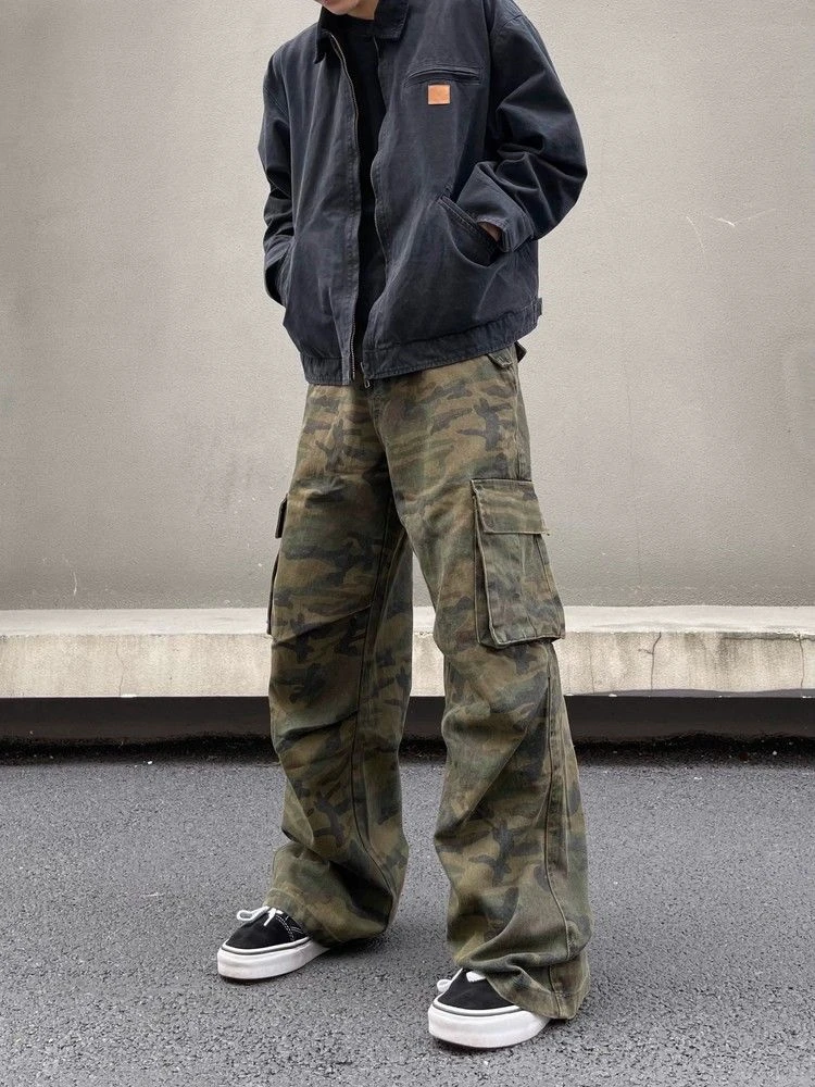 Women's Simple Large Pocket High Waisted Camouflage Thin Pants Cool Girl Street Straight Bottoms Female Wide Leg Unisex Trousers
Women's Simple Large Pocket High Waisted Camouflage Thin Pants Cool Girl Street Straight Bottoms Female Wide Leg Unisex Trousers