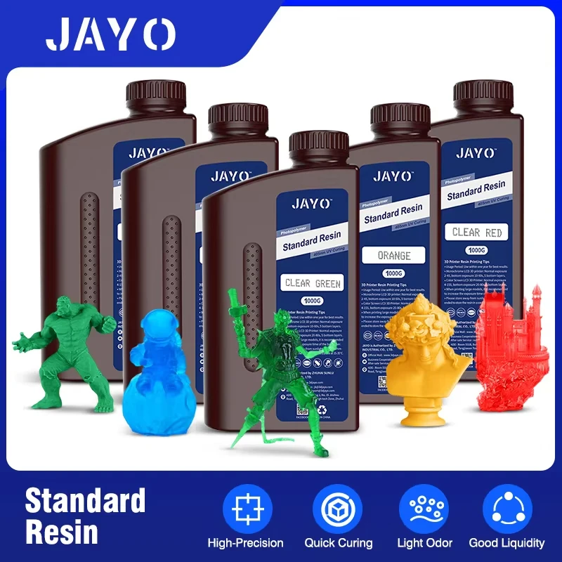 JAYO 3D жидкий фотополимер из смолы, высокоточная УФ-смола, применить фотонный моно для ЖК-дисплея 3D-принтера, материал формы BR MX EU UK
JAYO 3D жидкий фотополимер из смолы, высокоточная УФ-смола, применить фотонный моно для ЖК-дисплея 3D-принтера, материал формы BR MX EU UK