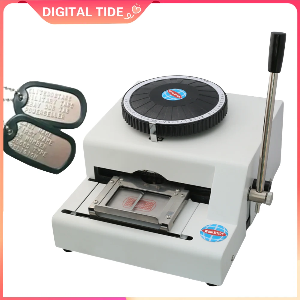 52 Characters Manual GI Military Stainless Steel Metal Dog Tags Embosser Letter ID Card Aluminium PVC Embossing Stamping Machine
52 Characters Manual GI Military Stainless Steel Metal Dog Tags Embosser Letter ID Card Aluminium PVC Embossing Stamping Machine