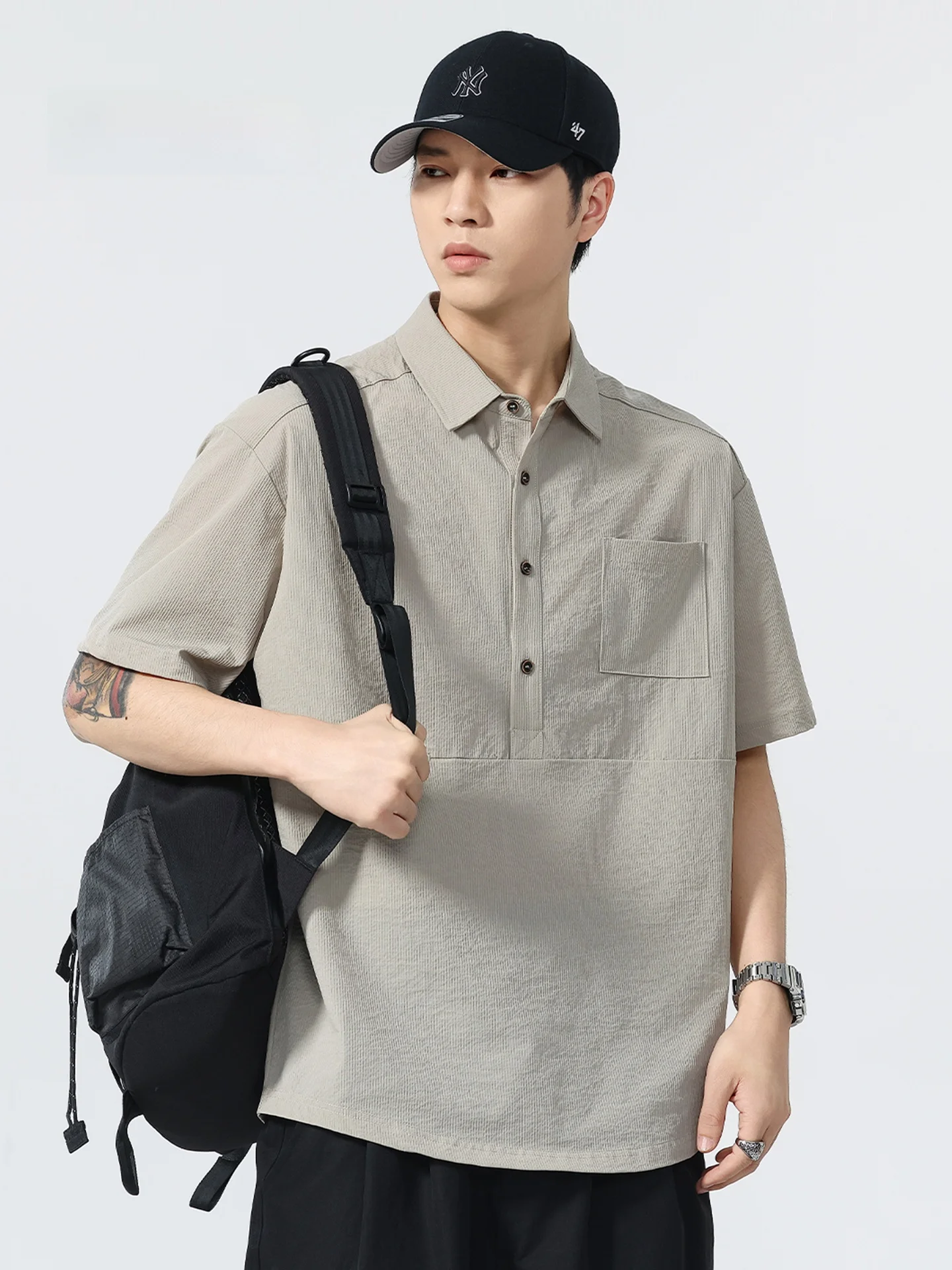 MMOPTOP Men's Ice Silk Short Sleeve T-Shirt Casual Loose Fit Lightweight Summer Shirt Fashionable Brand New Style Breathable
MMOPTOP Men's Ice Silk Short Sleeve T-Shirt Casual Loose Fit Lightweight Summer Shirt Fashionable Brand New Style Breathable