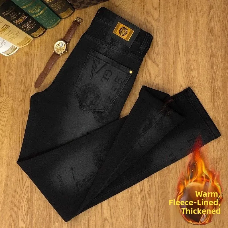 Мужские джинсы премиум-класса с начесом, прямые, повседневные, с эластичным поясом, длинные брюки, модные зимние джинсы
Мужские джинсы премиум-класса с начесом, прямые, повседневные, с эластичным поясом, длинные брюки, модные зимние джинсы