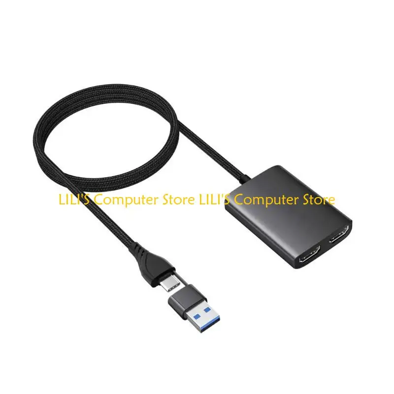 A52B USB Type C to Double HDTV-compatible Splitter Adapter Support 1080P Dislay for Multiple Monitors Display Solution
A52B USB Type C to Double HDTV-compatible Splitter Adapter Support 1080P Dislay for Multiple Monitors Display Solution