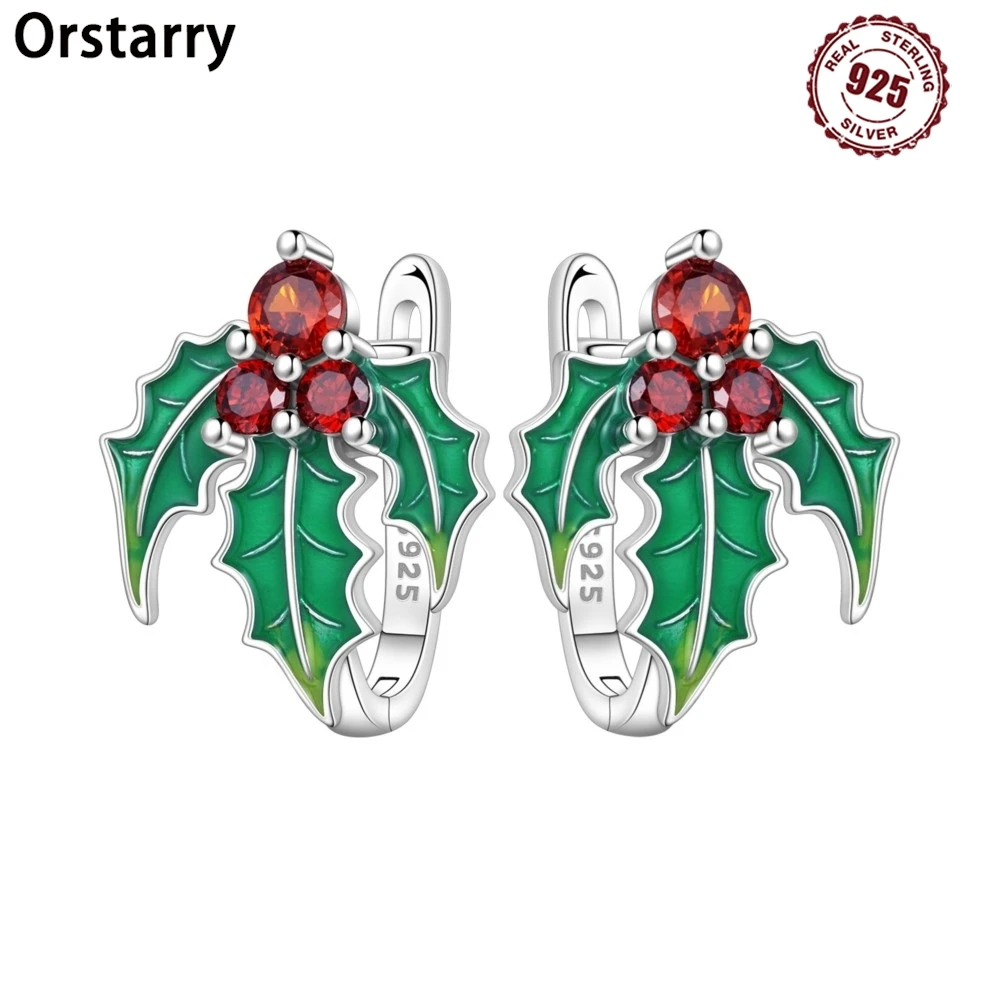 Orstarry стерлингового серебра 925 пробы, зеленые рождественские серьги Холли, серебряные серьги-кольца для женщин, ювелирные изделия, оригинальные подарки для вечеринок
Orstarry стерлингового серебра 925 пробы, зеленые рождественские серьги Холли, серебряные серьги-кольца для женщин, ювелирные изделия, оригинальные подарки для вечеринок