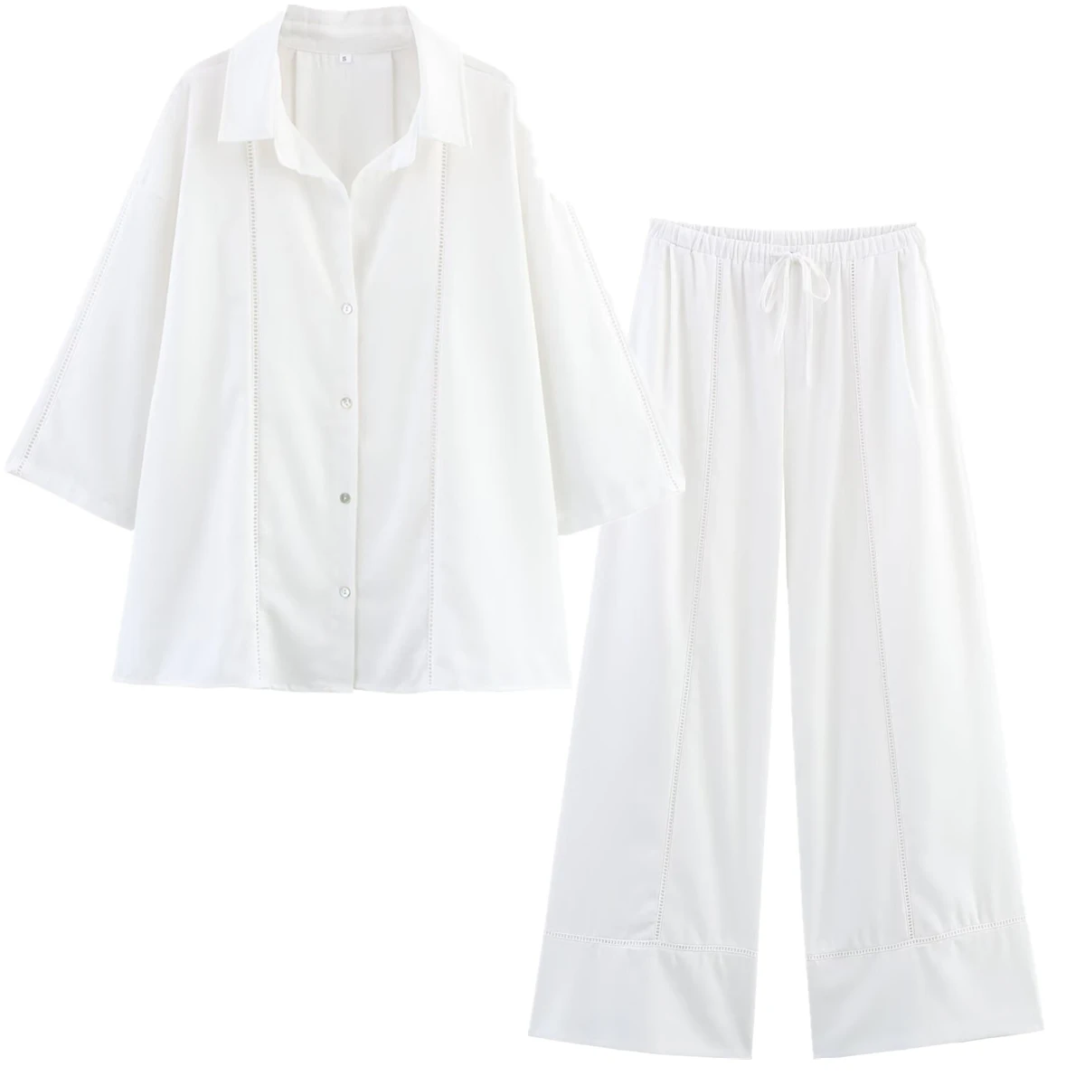 Withered French Countryside Style Elegant Cotton Linen Shirt Casual Pants Suits Set Minimalist White Loose Lazy Pants Set Women
Withered French Countryside Style Elegant Cotton Linen Shirt Casual Pants Suits Set Minimalist White Loose Lazy Pants Set Women