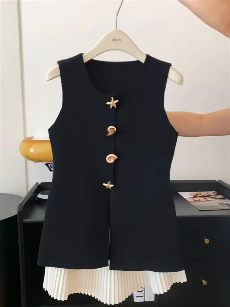 Elegant Design Early Autumn Single-Button Waist-Cinching Versatile Self-Keeping Style Korean Version Slim Fit Silk Vest
Elegant Design Early Autumn Single-Button Waist-Cinching Versatile Self-Keeping Style Korean Version Slim Fit Silk Vest