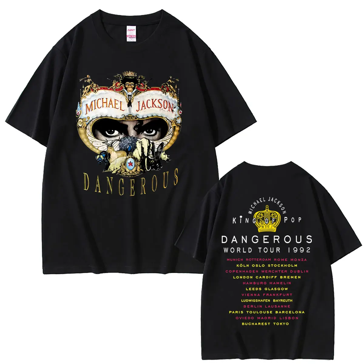 Michael Jackson King of Pop Dangerous World Tour T-shirt Men Women Vintage Gothic Rock T Shirts Men's Punk Oversized Streetwear
Michael Jackson King of Pop Dangerous World Tour T-shirt Men Women Vintage Gothic Rock T Shirts Men's Punk Oversized Streetwear