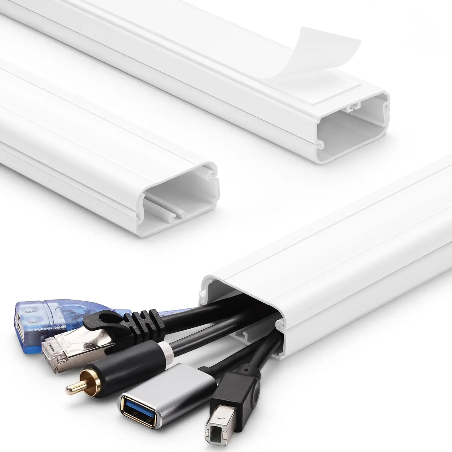 39in Cord Hider for Wall Mounted TV, 3-Pack 13in Cable Raceway Kit, Wire Cover for Cords, 1.5"W x 0.75"H, White
39in Cord Hider for Wall Mounted TV, 3-Pack 13in Cable Raceway Kit, Wire Cover for Cords, 1.5"W x 0.75"H, White