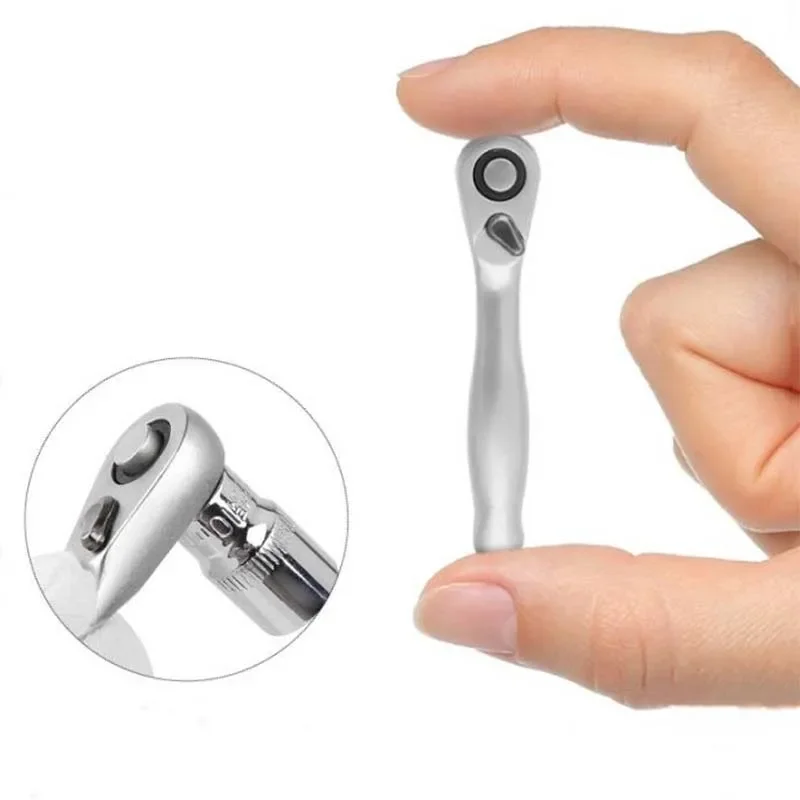 Mini Double Headed Ratchet Wrench 1/4 Inch Dual Head Quick Socket Portable 72 Tooth Wrench Used in Narrow and Small Spaces
Mini Double Headed Ratchet Wrench 1/4 Inch Dual Head Quick Socket Portable 72 Tooth Wrench Used in Narrow and Small Spaces