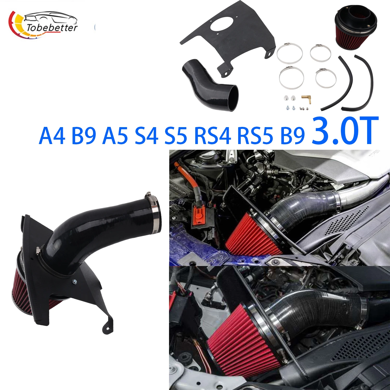 high flow Cold Air Intake System For 2018-2025 Audi S4 S5 B9 3.0T V6 Turbo Kit Pipe
high flow Cold Air Intake System For 2018-2025 Audi S4 S5 B9 3.0T V6 Turbo Kit Pipe