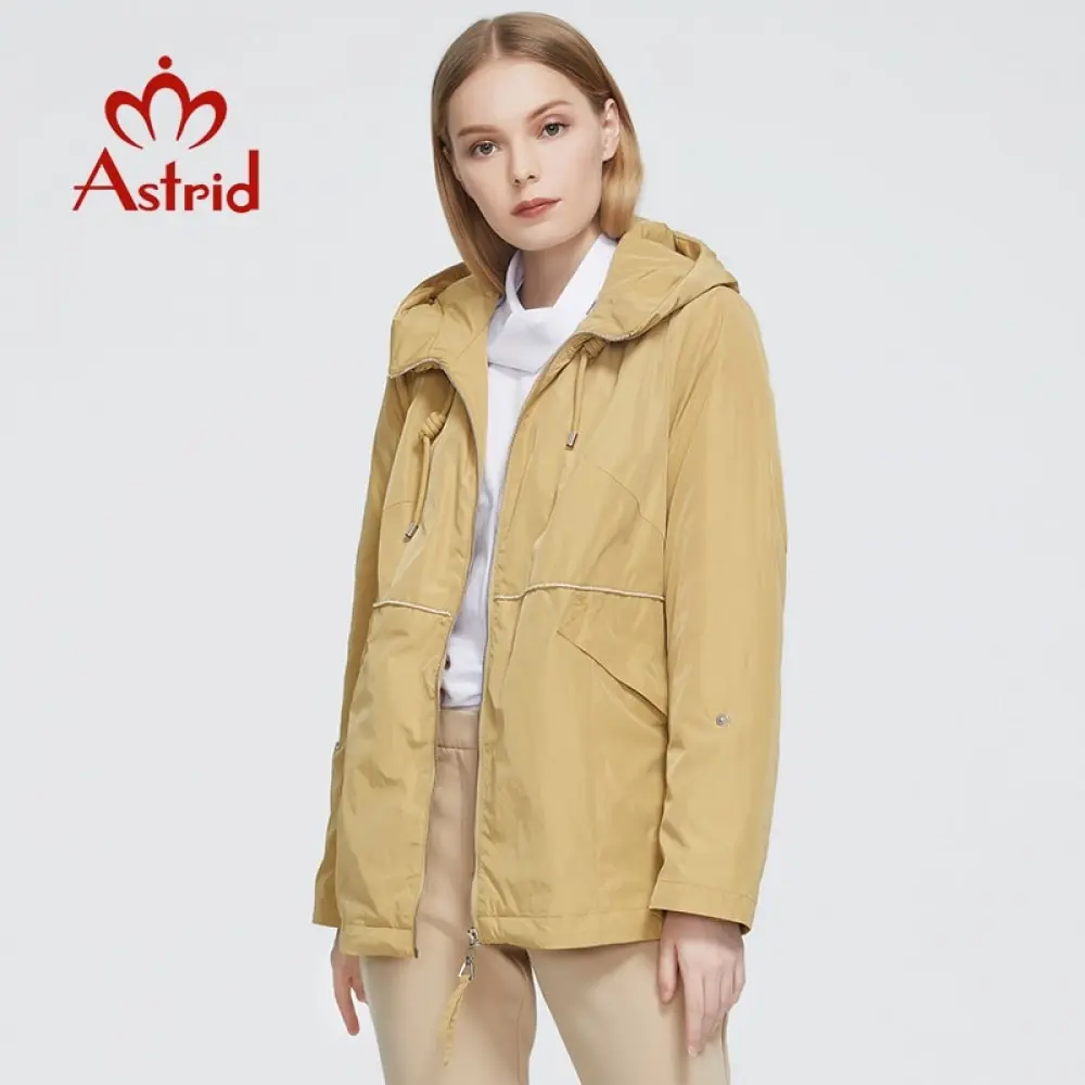 Astrid New Spring Autumn Trench Coat short Windproof Cotton hooded fashion Outwear Windbreaker female clothing 9381
Astrid New Spring Autumn Trench Coat short Windproof Cotton hooded fashion Outwear Windbreaker female clothing 9381