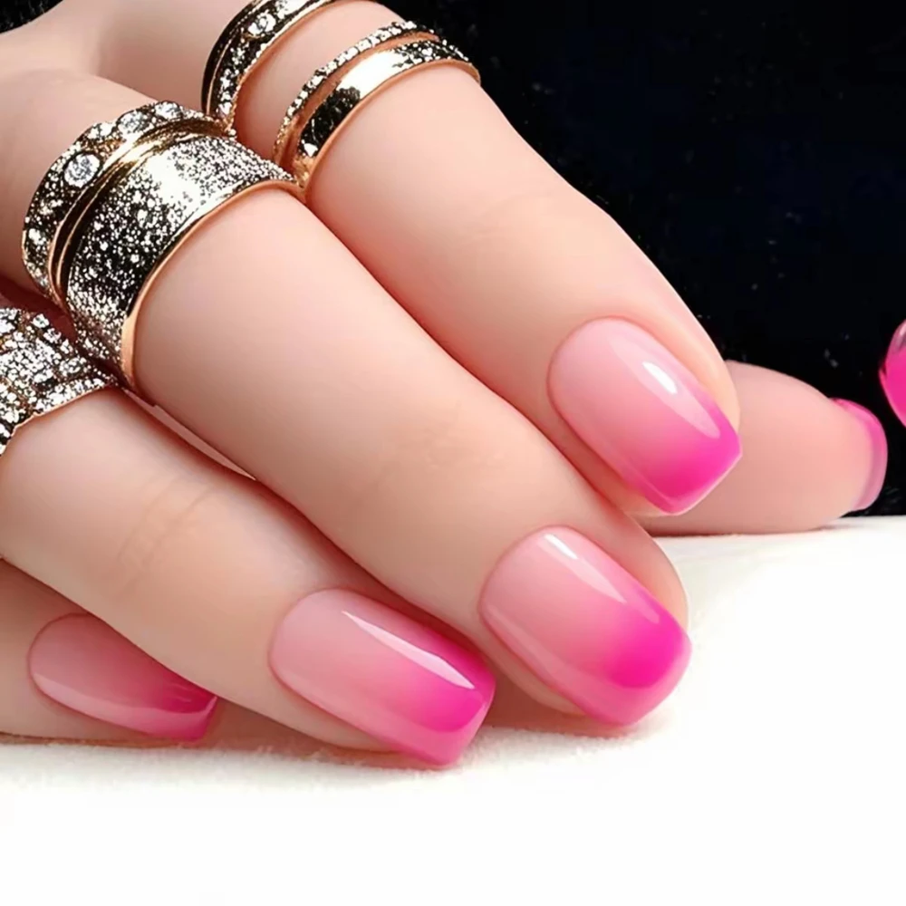 Acrylic Short Square Press On Nail With Glue Gradient Pink French False Nails For Woman DIY Fingertips Manicure Accessory
Acrylic Short Square Press On Nail With Glue Gradient Pink French False Nails For Woman DIY Fingertips Manicure Accessory