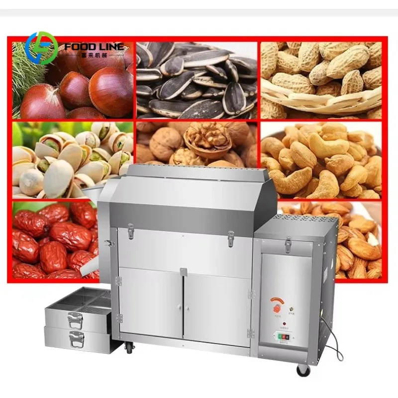 Custom Industrial Nut Roasting Machine Large Capacity 20kg Automatic Control Equipment for Walnut Cashew Food Processing Plant
Custom Industrial Nut Roasting Machine Large Capacity 20kg Automatic Control Equipment for Walnut Cashew Food Processing Plant