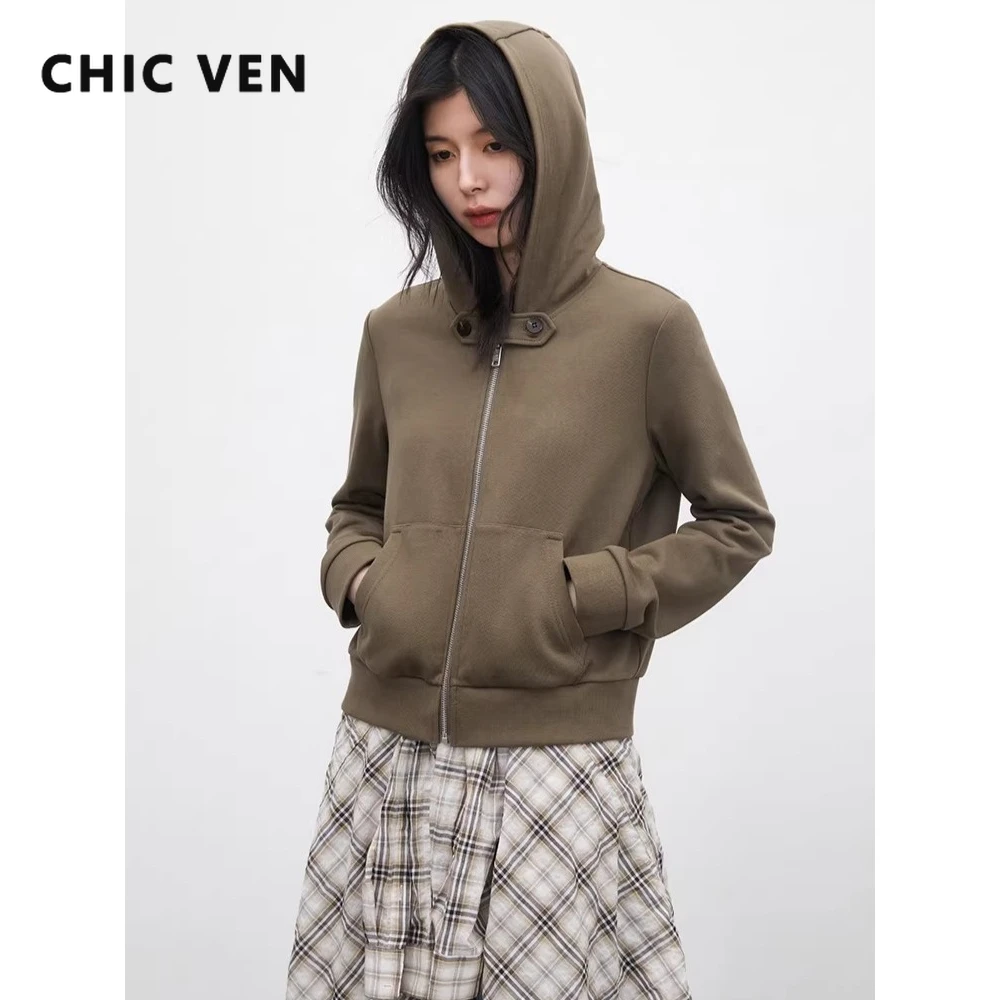 CHIC VEN Fashion Women Sweatshirts Solid Slim New Hooded Warm Female Jacket Short Sportswear for Woman Spring Autumn 2026
CHIC VEN Fashion Women Sweatshirts Solid Slim New Hooded Warm Female Jacket Short Sportswear for Woman Spring Autumn 2026