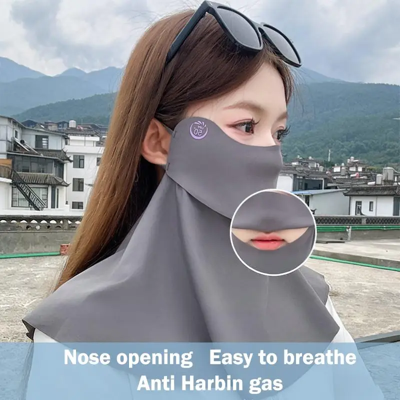 Summer Ice Silk Face Gini, Full Face Anti-UV Sun Mask, Breathable Neck Protection Face Cover for Women Outdoor Sports
Summer Ice Silk Face Gini, Full Face Anti-UV Sun Mask, Breathable Neck Protection Face Cover for Women Outdoor Sports