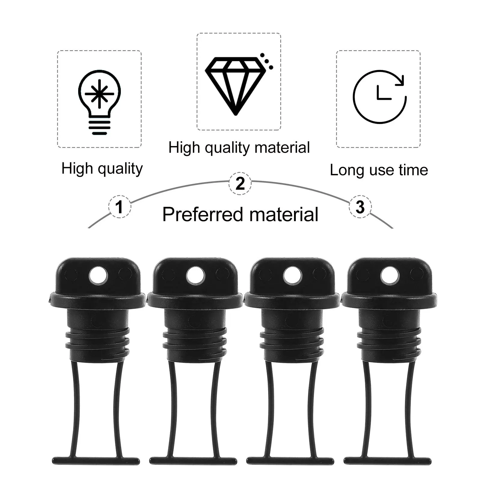 4Pcs Kayak Plug Set Plastic Drain Plugs with Rubber Gasket Sealing Boat Hull Drain Stopper for Canoe Transoms Fish Wells
4Pcs Kayak Plug Set Plastic Drain Plugs with Rubber Gasket Sealing Boat Hull Drain Stopper for Canoe Transoms Fish Wells