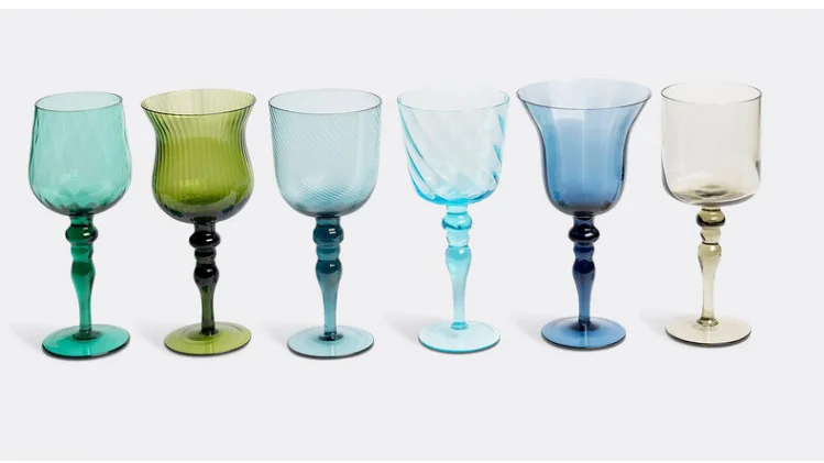 Assorted Blue Goblets, set of six Bitossi Home Glass Height 230mm Diameter 80mm
Assorted Blue Goblets, set of six Bitossi Home Glass Height 230mm Diameter 80mm
