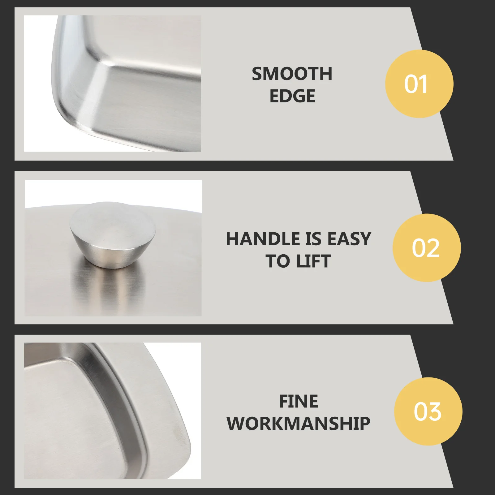 1Pc Attractive Stainless Steel Butter Container With Lid For Smooth Edges And Easy Lifting Handle
1Pc Attractive Stainless Steel Butter Container With Lid For Smooth Edges And Easy Lifting Handle