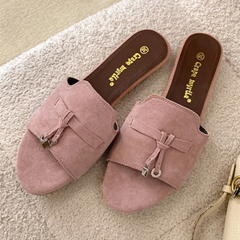 Retro Tassel Design Brand Slippers Women Quality Faux Suede Round Toe Flat Sandals Summer Comfort Open Toe Non-slip Beach Shoes
Retro Tassel Design Brand Slippers Women Quality Faux Suede Round Toe Flat Sandals Summer Comfort Open Toe Non-slip Beach Shoes