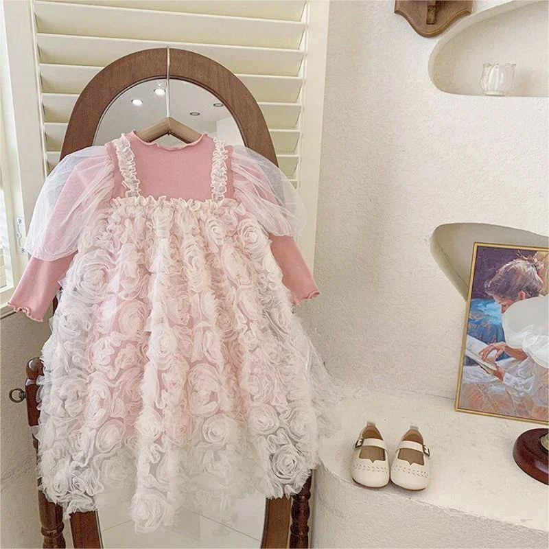 Flower Vestido Party Birthday Baby Clothes18M-12Y Baby Girl Princess Tutu Dresses Long Sleeve Infant Toddler Child Tulle Rose
Flower Vestido Party Birthday Baby Clothes18M-12Y Baby Girl Princess Tutu Dresses Long Sleeve Infant Toddler Child Tulle Rose