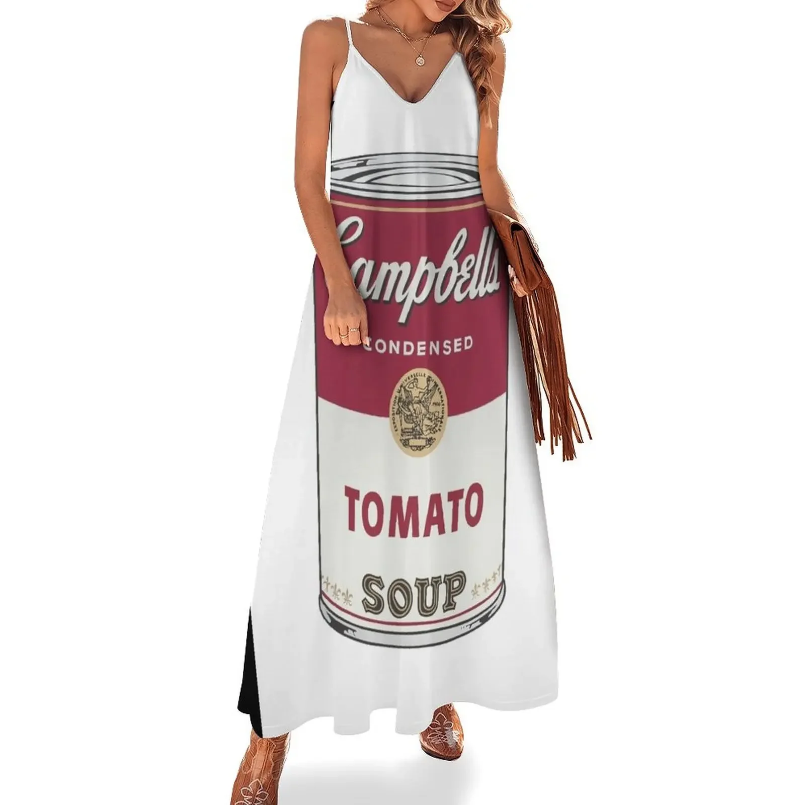 Campbell's soup Sleeveless Dress luxury evening dresses 2025 Summer women's clothing Elegant gown
Campbell's soup Sleeveless Dress luxury evening dresses 2025 Summer women's clothing Elegant gown