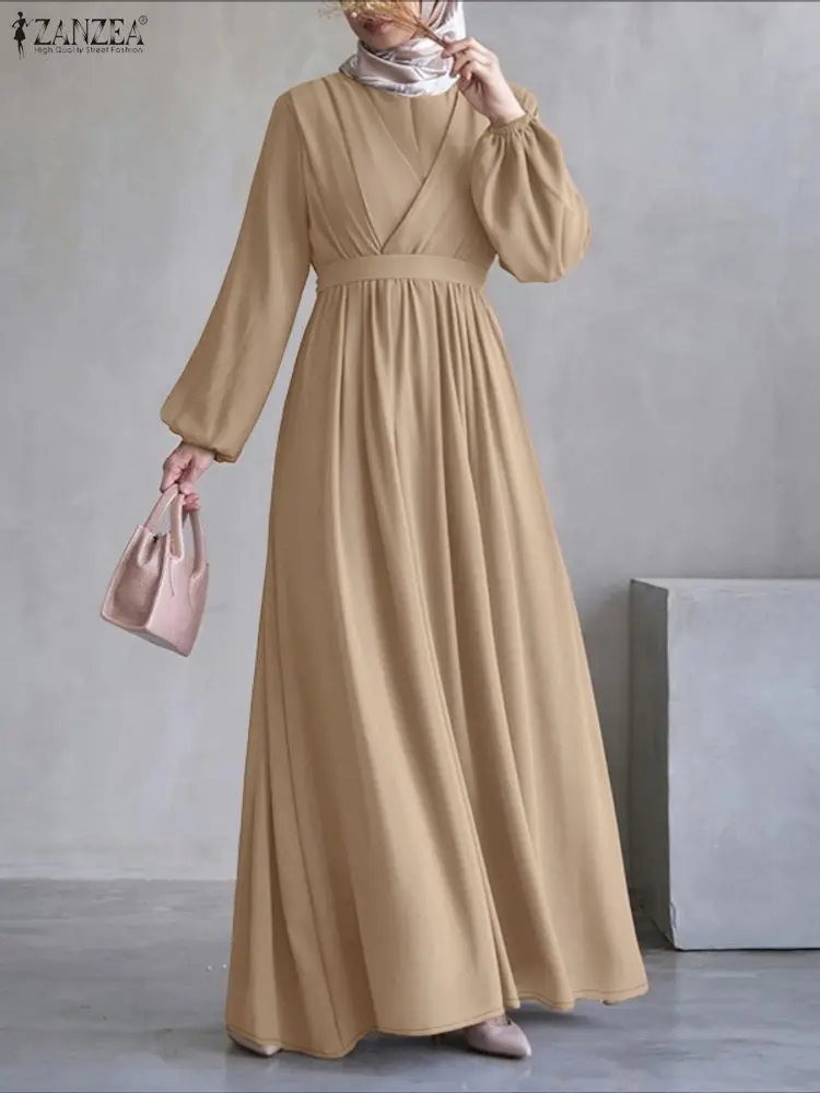 ZANZEA Мусульманские хиджабы Скромные женские длинные платья Исламский элегантный рукав-фонарик Сплошной цвет с приталенной талией Ид трапециевидное платье макси 3XL
ZANZEA Мусульманские хиджабы Скромные женские длинные платья Исламский элегантный рукав-фонарик Сплошной цвет с приталенной талией Ид трапециевидное платье макси 3XL