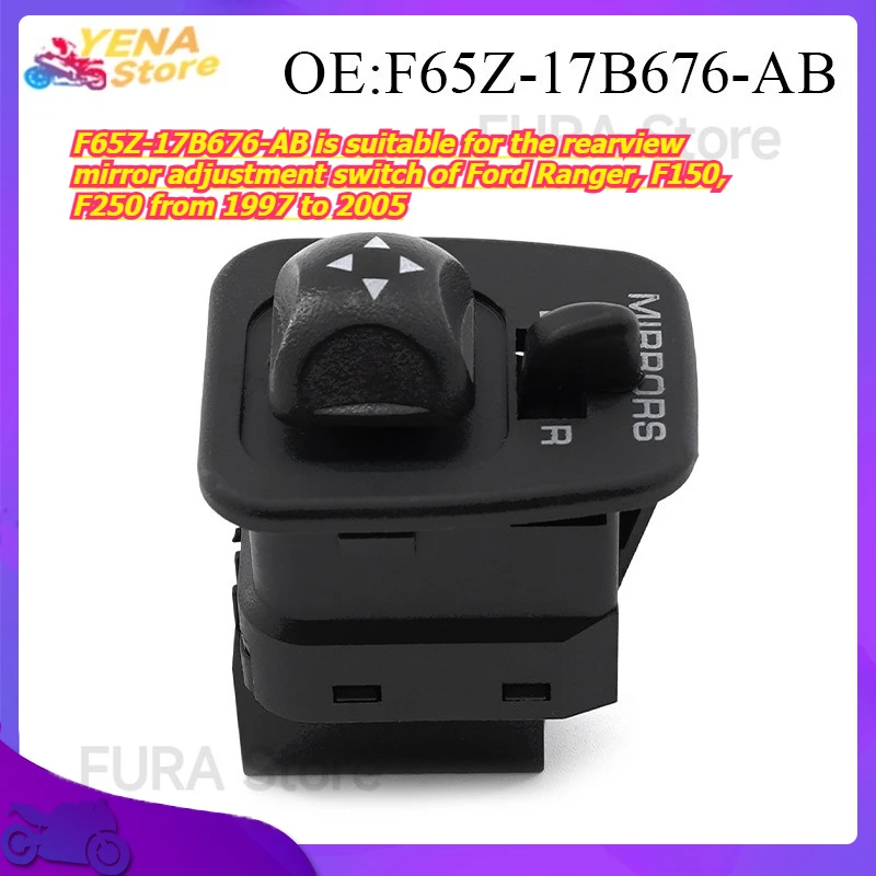 F65Z-17B676-AB is suitable for the rearview mirror adjustment switch of Ford Ranger, F150, F250 from 1997 to 2005
F65Z-17B676-AB is suitable for the rearview mirror adjustment switch of Ford Ranger, F150, F250 from 1997 to 2005