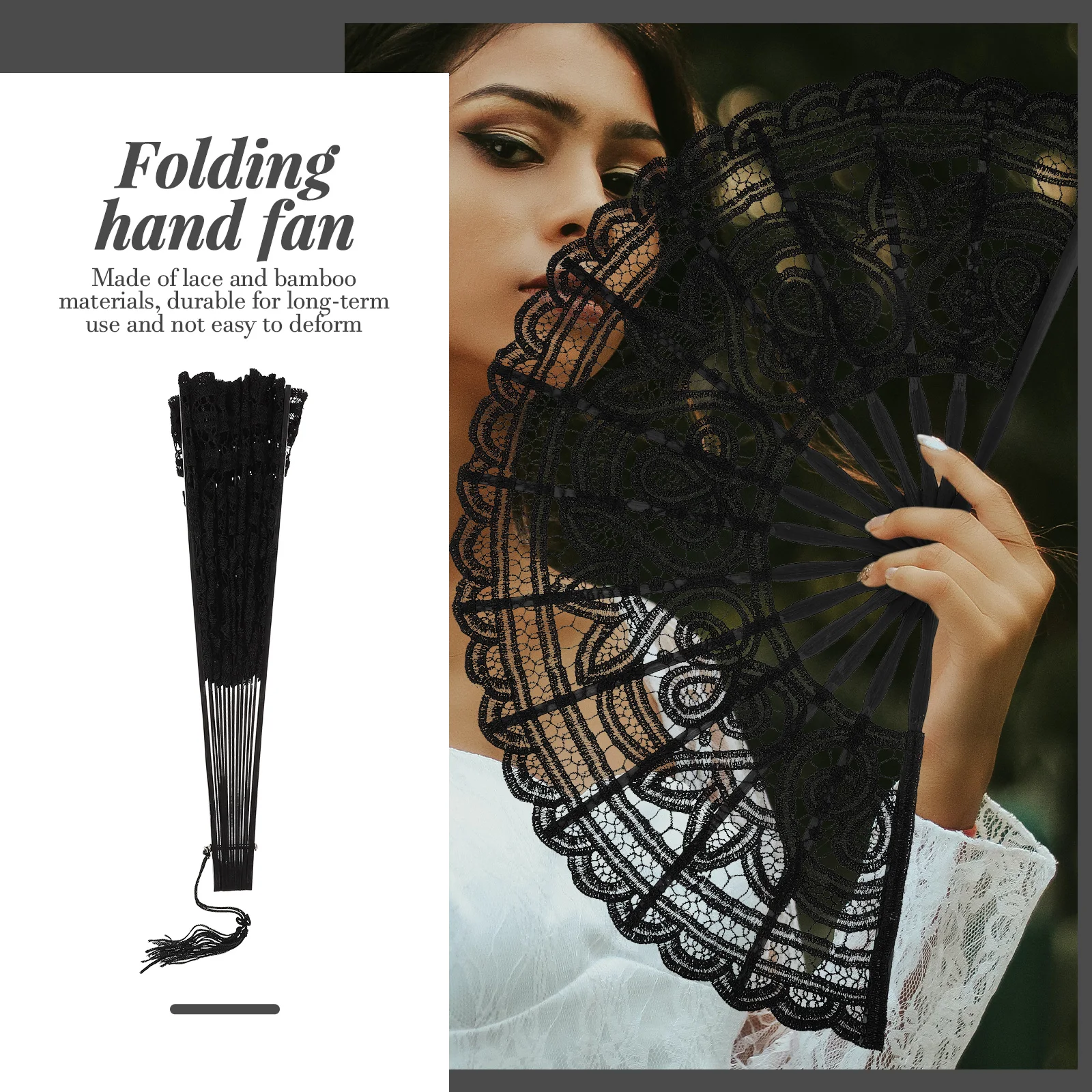 Embroidered Fans Lace Bamboo Folding Hand Vintage Decor Black Tassel Japanese Wedding Women Foldable Rose Lightweight Durable
Embroidered Fans Lace Bamboo Folding Hand Vintage Decor Black Tassel Japanese Wedding Women Foldable Rose Lightweight Durable