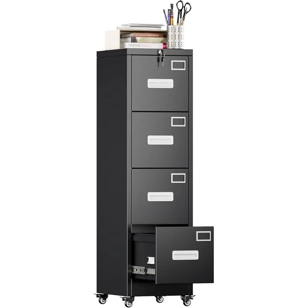 Metal Cabinet with Lock, Wheeled, Anti-Interlock, Letter/Legal File Storage, Black, Assembly Required
Metal Cabinet with Lock, Wheeled, Anti-Interlock, Letter/Legal File Storage, Black, Assembly Required