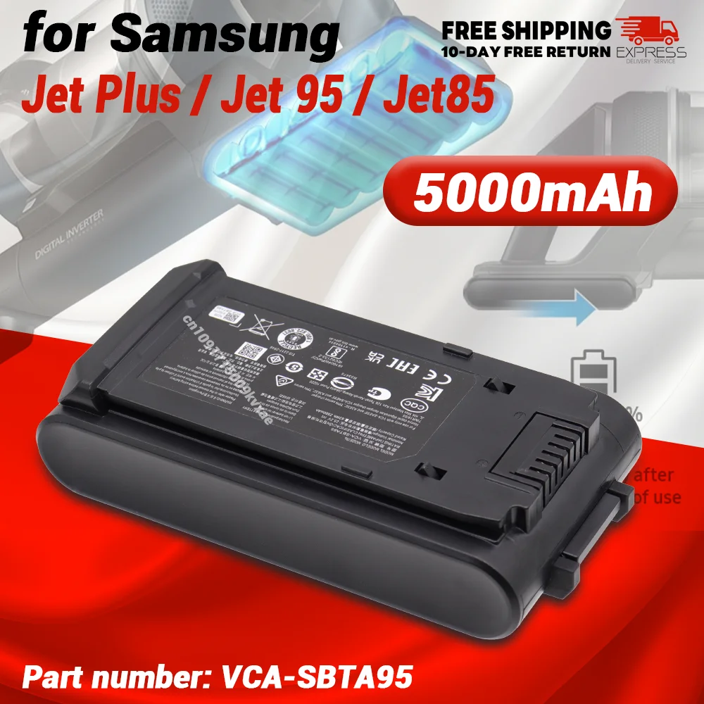 VCA-SBT95 Vacuum Battery For Samsung JET95 JET85 Battery VCA-SBTA95,VS20A95823W,VS20A95943N,VS20A95973B,VS20B95943N,VS20B95823W
VCA-SBT95 Vacuum Battery For Samsung JET95 JET85 Battery VCA-SBTA95,VS20A95823W,VS20A95943N,VS20A95973B,VS20B95943N,VS20B95823W