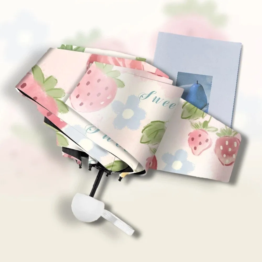 Automatic/Manual Sunshade Umbrella Black Coated Strawberry Pattern Portable Foldable Umbrella UV Protection Thickened
Automatic/Manual Sunshade Umbrella Black Coated Strawberry Pattern Portable Foldable Umbrella UV Protection Thickened