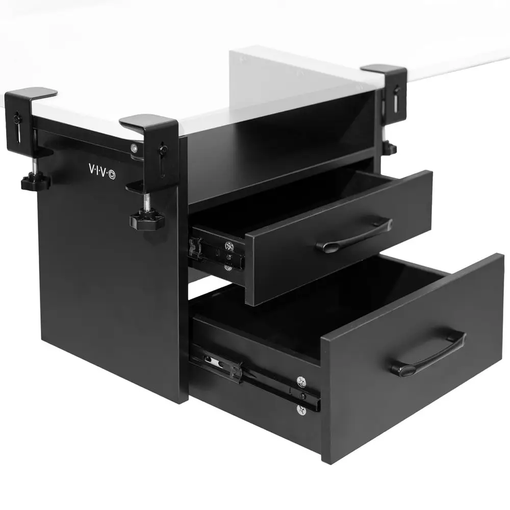 Corner Clampon Under Desk Drawer and Shelf System, Office Accessory Holder for Supplies, Gaming Devices, and More, MultiLevel S
Corner Clampon Under Desk Drawer and Shelf System, Office Accessory Holder for Supplies, Gaming Devices, and More, MultiLevel S