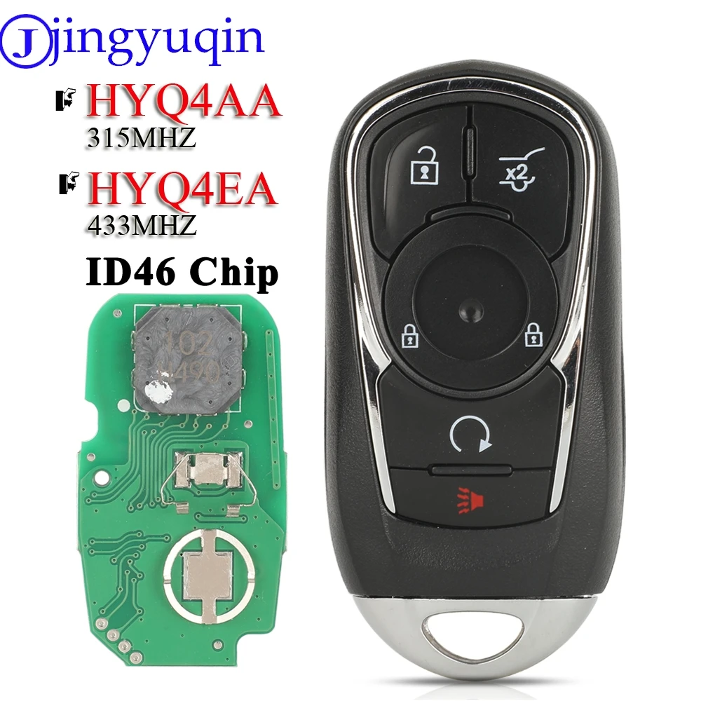 Jingyuqin 6 Buttons Keyless Go Smart Remote Car Key Fob 315/433Mhz ID46 Chip For Buick LaCrosse HYQ4AA HYQ4EA P/N:135084
Jingyuqin 6 Buttons Keyless Go Smart Remote Car Key Fob 315/433Mhz ID46 Chip For Buick LaCrosse HYQ4AA HYQ4EA P/N:135084