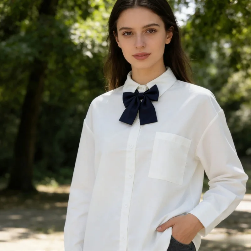 E-BAIHUI Women's Solid Color Shirt with Tie Long Sleeved Button Down Lapel Pocket Shirts Woman Casual Daily Commuting Work Top
E-BAIHUI Women's Solid Color Shirt with Tie Long Sleeved Button Down Lapel Pocket Shirts Woman Casual Daily Commuting Work Top