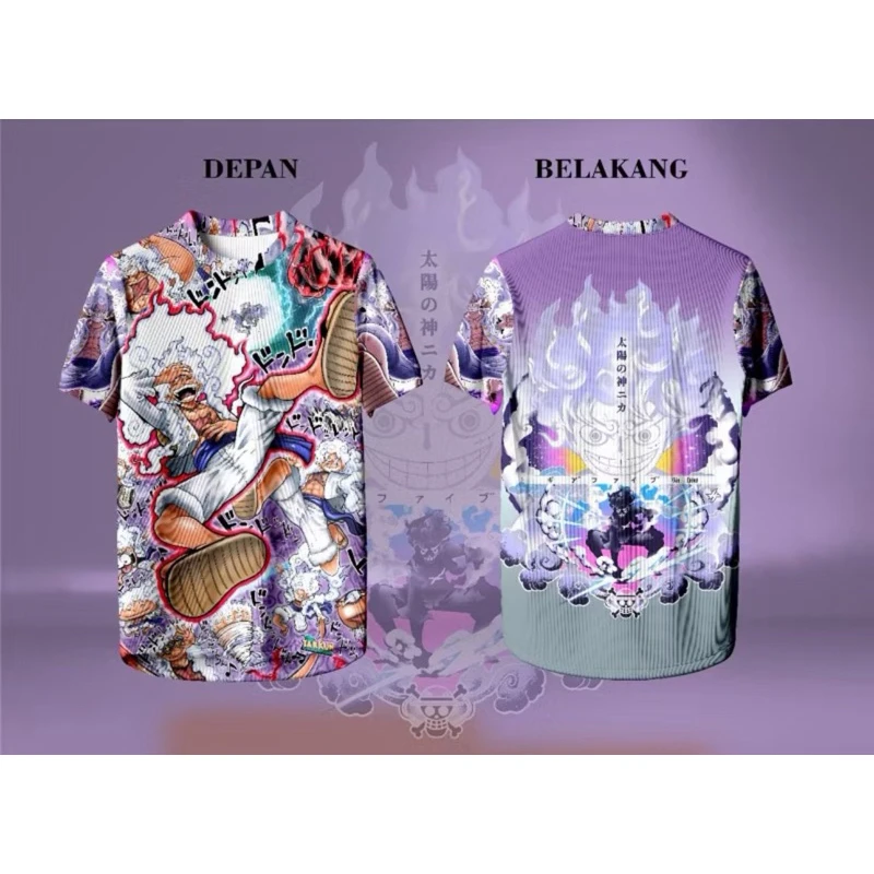 Summer 2026 One Piece Luffy "Five-Tier Sun God Nika" Themed 3D Printed Breathable Quick-drying T-shirt for Men and Women
Summer 2026 One Piece Luffy "Five-Tier Sun God Nika" Themed 3D Printed Breathable Quick-drying T-shirt for Men and Women