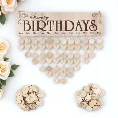 1 set 1 Set Wooden Hanging Calendar Board Diy Craft Reminder Wall Decor Birthday Anniversary Date Tracker With Discs Rope
1 set 1 Set Wooden Hanging Calendar Board Diy Craft Reminder Wall Decor Birthday Anniversary Date Tracker With Discs Rope
