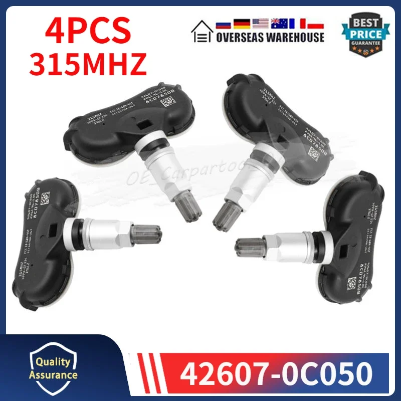 42607-0C050 For 2006-2017 Toyota Tundra 2014-2020 Sienna Tire Sensor 4PCS TPMS Tyre Pressure Monitor System 315MHZ 42607-0C070
42607-0C050 For 2006-2017 Toyota Tundra 2014-2020 Sienna Tire Sensor 4PCS TPMS Tyre Pressure Monitor System 315MHZ 42607-0C070