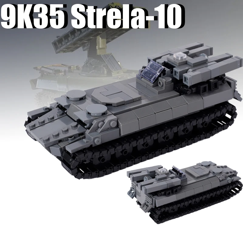 Russia 9k35 Strela-10 Anti-aircraft Missile Building Blocks Soviet Armored Transport Vehicle MT-LB Tank WW2 Bricks Assembly Toys
Russia 9k35 Strela-10 Anti-aircraft Missile Building Blocks Soviet Armored Transport Vehicle MT-LB Tank WW2 Bricks Assembly Toys