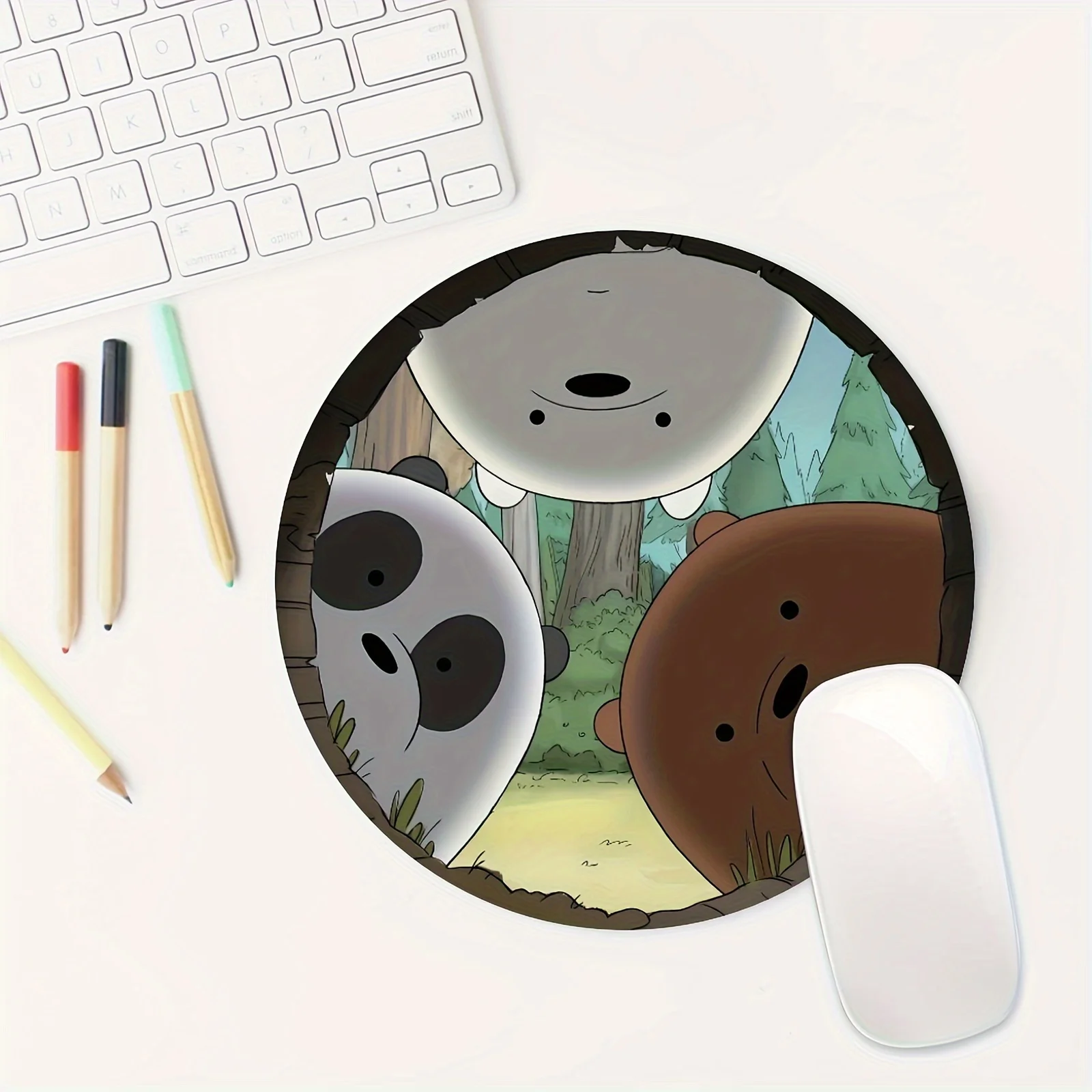 1pc Bear Gaming Mouse Pad Round Mouse Pad Non-Slip Rubber Mouse Pad for Office Computer Desktop Accessories Desk Protector
1pc Bear Gaming Mouse Pad Round Mouse Pad Non-Slip Rubber Mouse Pad for Office Computer Desktop Accessories Desk Protector