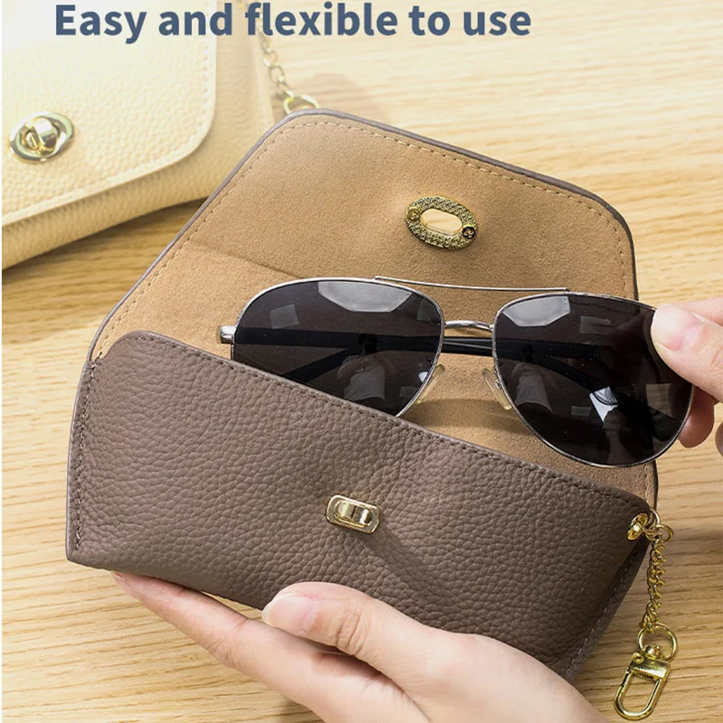 Fashion Sunglasses Bags Women Hasp PU Leather Eyeglass Cover Chain Hanging Eyewear Accessories Storage Glasses Cases Organizer
Fashion Sunglasses Bags Women Hasp PU Leather Eyeglass Cover Chain Hanging Eyewear Accessories Storage Glasses Cases Organizer