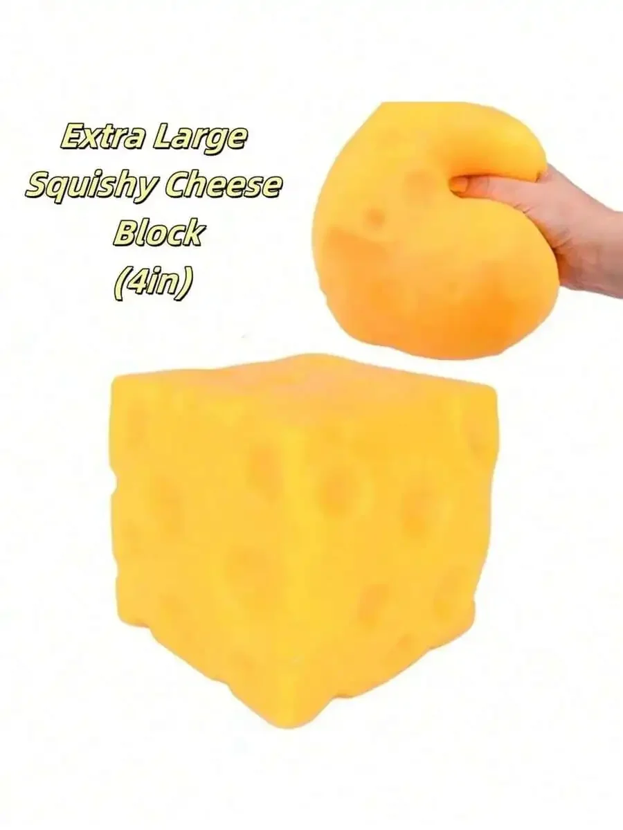 1pc Stress-Relief Cheese, Extra-Large, Soft, Squeezable Cheese Model - The Ultimate Stress Reliever.BBB
1pc Stress-Relief Cheese, Extra-Large, Soft, Squeezable Cheese Model - The Ultimate Stress Reliever.BBB