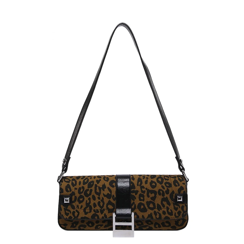 Brand Women's Baguette Tote Bag Fashion Ladies Leopard Leather Black Underarm Handbag Punk Girls Commuter Shoulder Messenger Bag
Brand Women's Baguette Tote Bag Fashion Ladies Leopard Leather Black Underarm Handbag Punk Girls Commuter Shoulder Messenger Bag