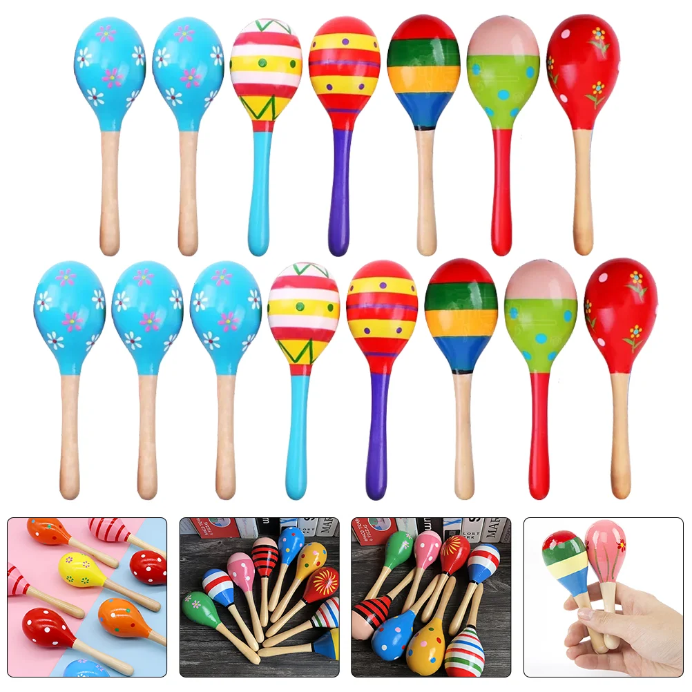 15 Pcs Maracas Mexican Party Decorations Wood for Kids Musical Rattles Instruments Gift Toys Fiesta Favors Wooden Baby Gifts
15 Pcs Maracas Mexican Party Decorations Wood for Kids Musical Rattles Instruments Gift Toys Fiesta Favors Wooden Baby Gifts