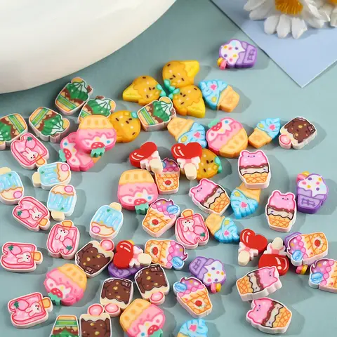 500g/Lot Polymer 10MM Lovely Cake Beer Hot Clay Sprinkles for Scrapbook Crafts Making, Shake Card DIY