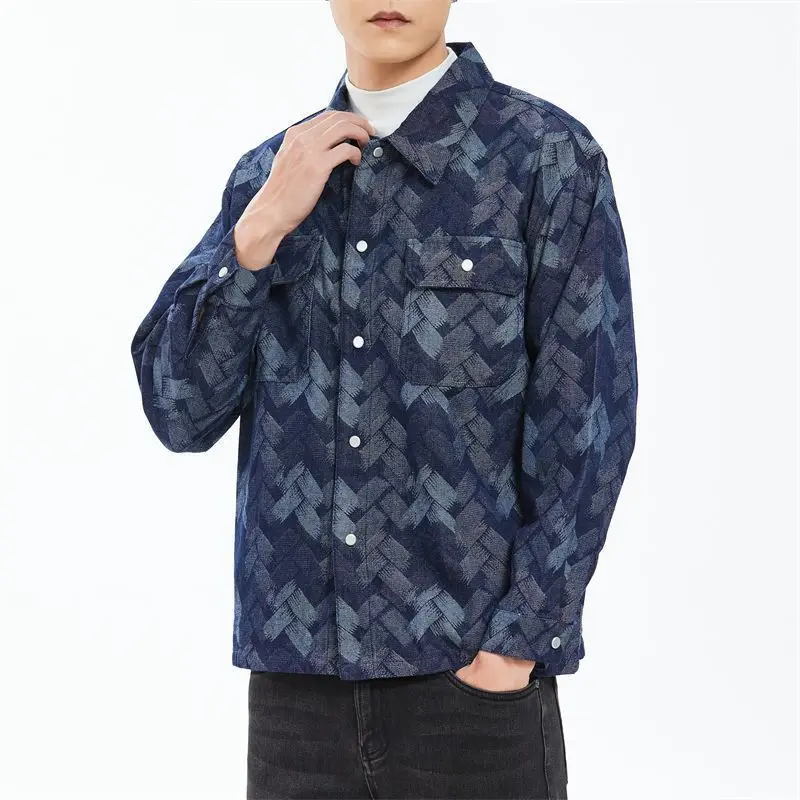 Spring and Autumn Men's Denim Jacket Loose Handsome Casual American Retro Men's Long-sleeved Shirt Trendy Shirt
Spring and Autumn Men's Denim Jacket Loose Handsome Casual American Retro Men's Long-sleeved Shirt Trendy Shirt