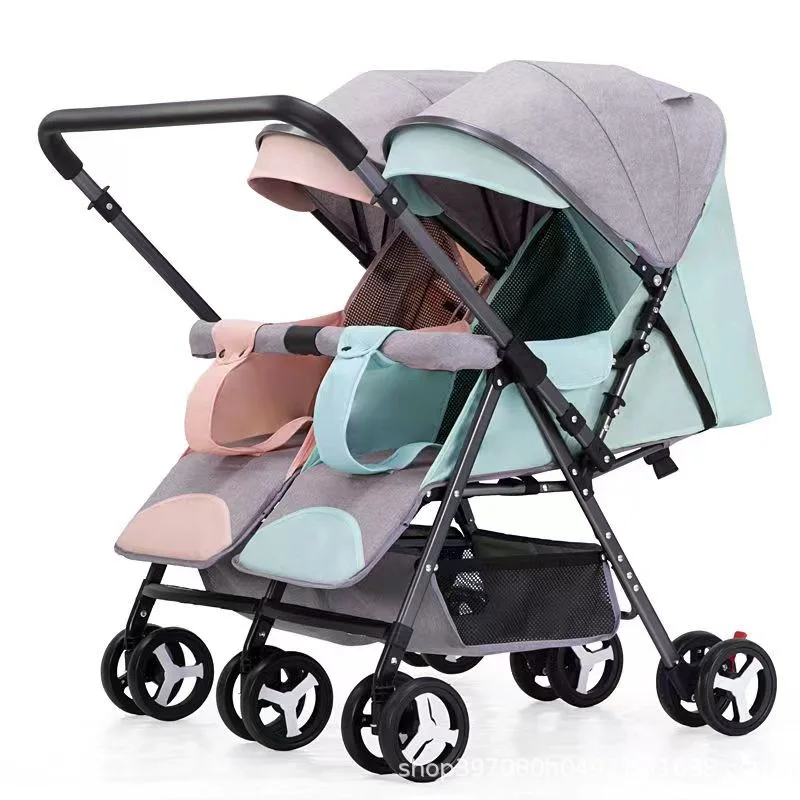 Twin Stroller Baby Can Sit and Lie in A Portable Folding Double Stroller Portable Baby Stroller
Twin Stroller Baby Can Sit and Lie in A Portable Folding Double Stroller Portable Baby Stroller
